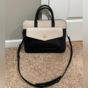 Kate Spade Cream & Black Laptop Bag